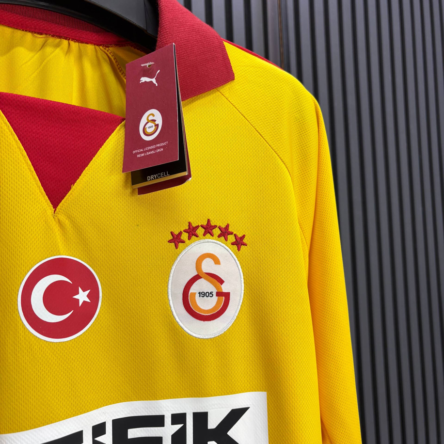 Galatasaray Sarı Retro Uzun Kollu Forma (Premium Seri)
